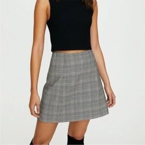 Babaton Hopper Plaid Mini Skirt | Size 8
